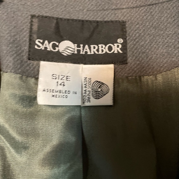 Vintage Sag Harbor Gray Wool Blazer/Jacket Women’s Sz 14 - Picture 3 of 9